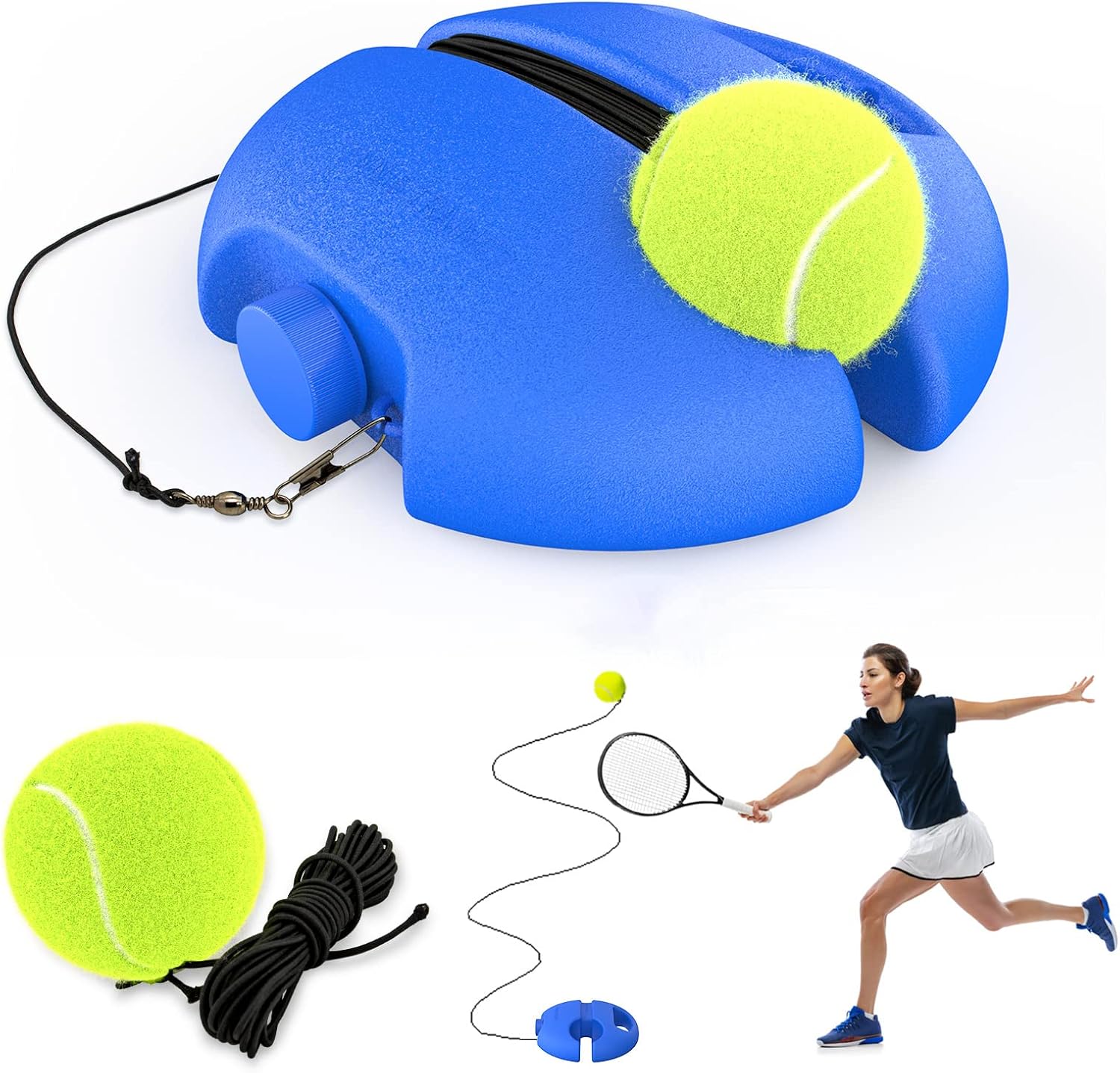 Badminton Smash - 1G-Portable Tennis Rebounder Kit Tennis Trainer