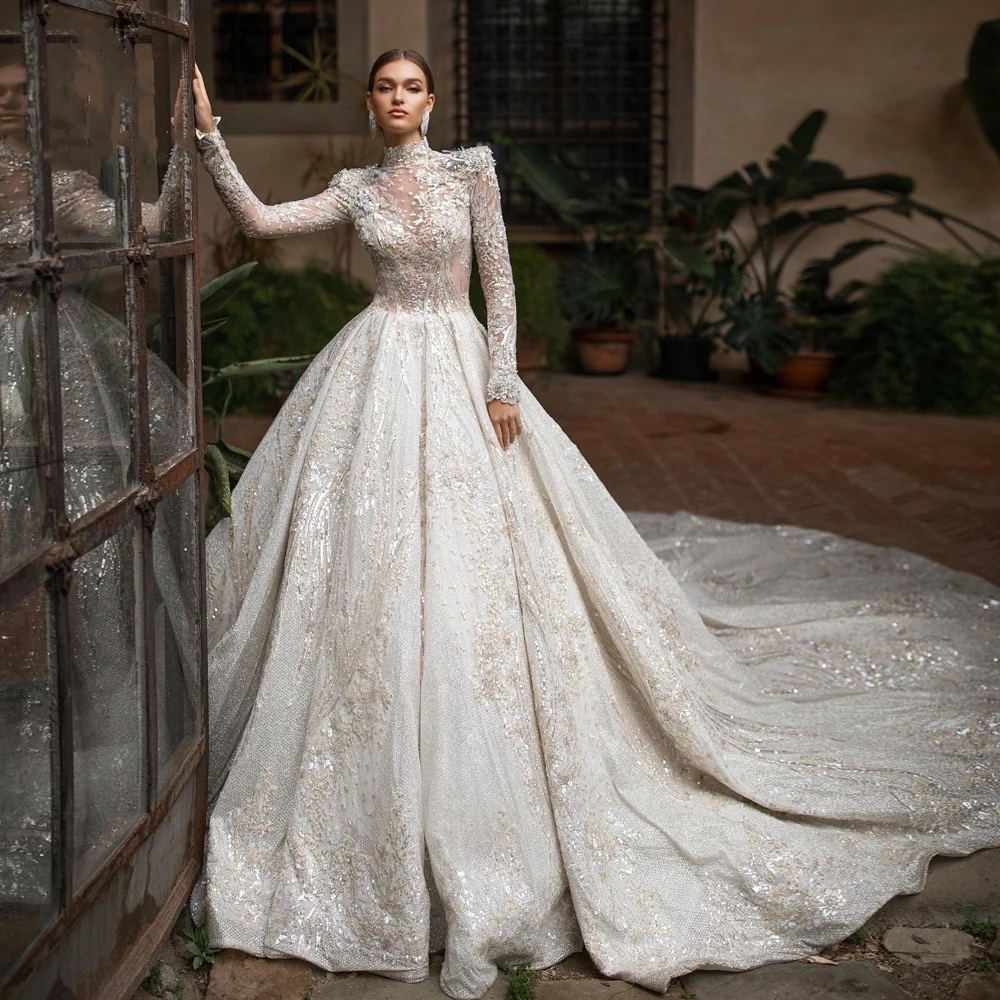 High Neck Royal Wedding Dresse - Badminton Victory incelemesi ve fiyatı