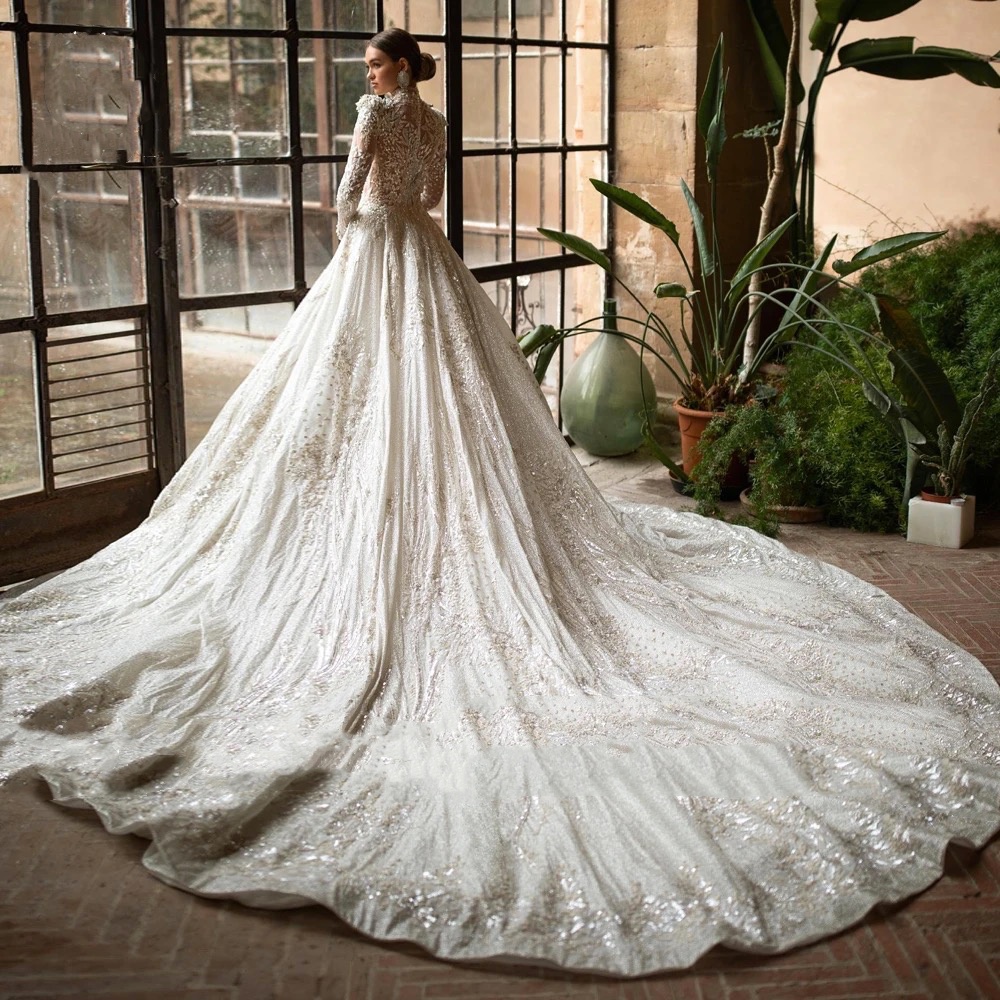 High Neck Royal Wedding Dresse - Badminton Victory incelemesi ve fiyatı