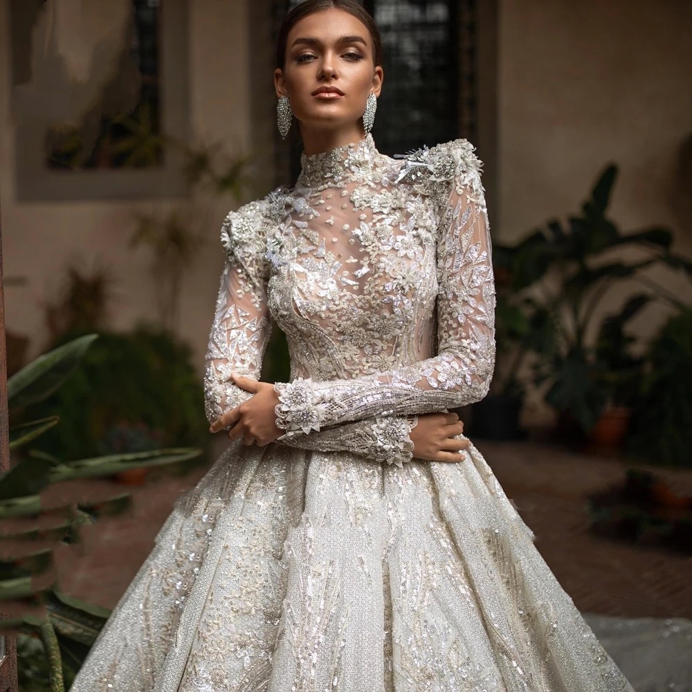 High Neck Royal Wedding Dresse - Badminton Victory incelemesi ve fiyatı