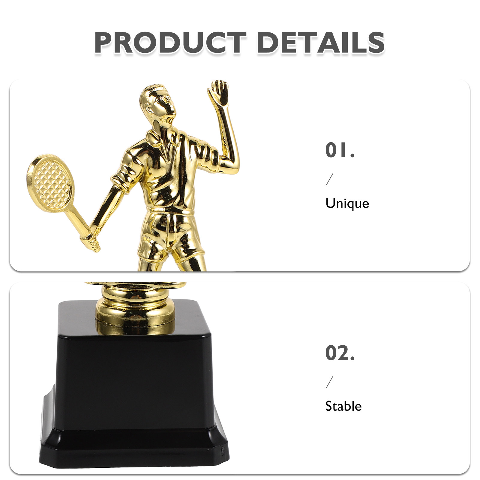 Gold Plastic Sports Trophy 7 A - Badminton Victory incelemesi ve fiyatı