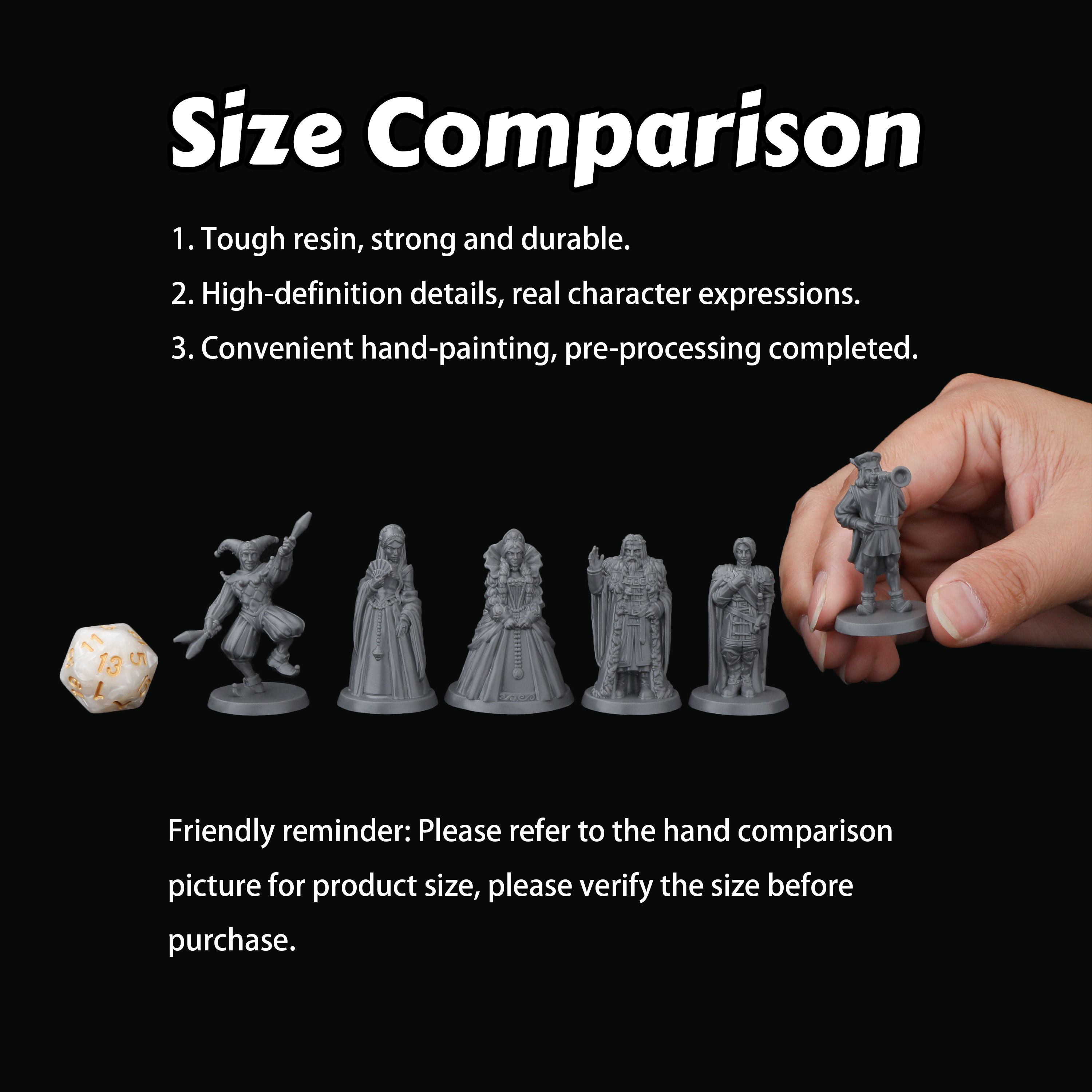 6Pcs TTRPG Royal NPC Miniature - Badminton Victory incelemesi ve fiyatı