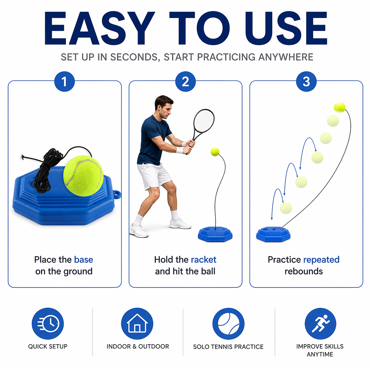 Portable Tennis Trainer Reboun - Badminton Smash incelemesi ve fiyatı