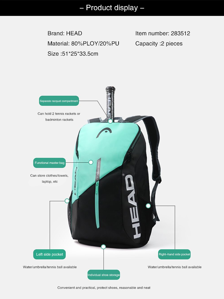 HEAD Tennis Backpack Outdoor S - Badminton Yonex incelemesi ve fiyatı